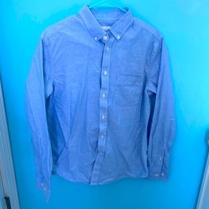 Mens blue button down dress shirt